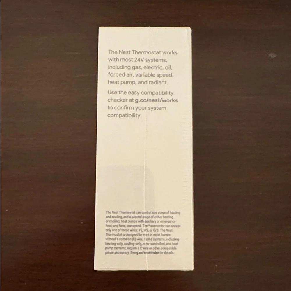 Google Nest Thermostat in White / Snow. Retail $129. BRAND NEW IN WRAPPER